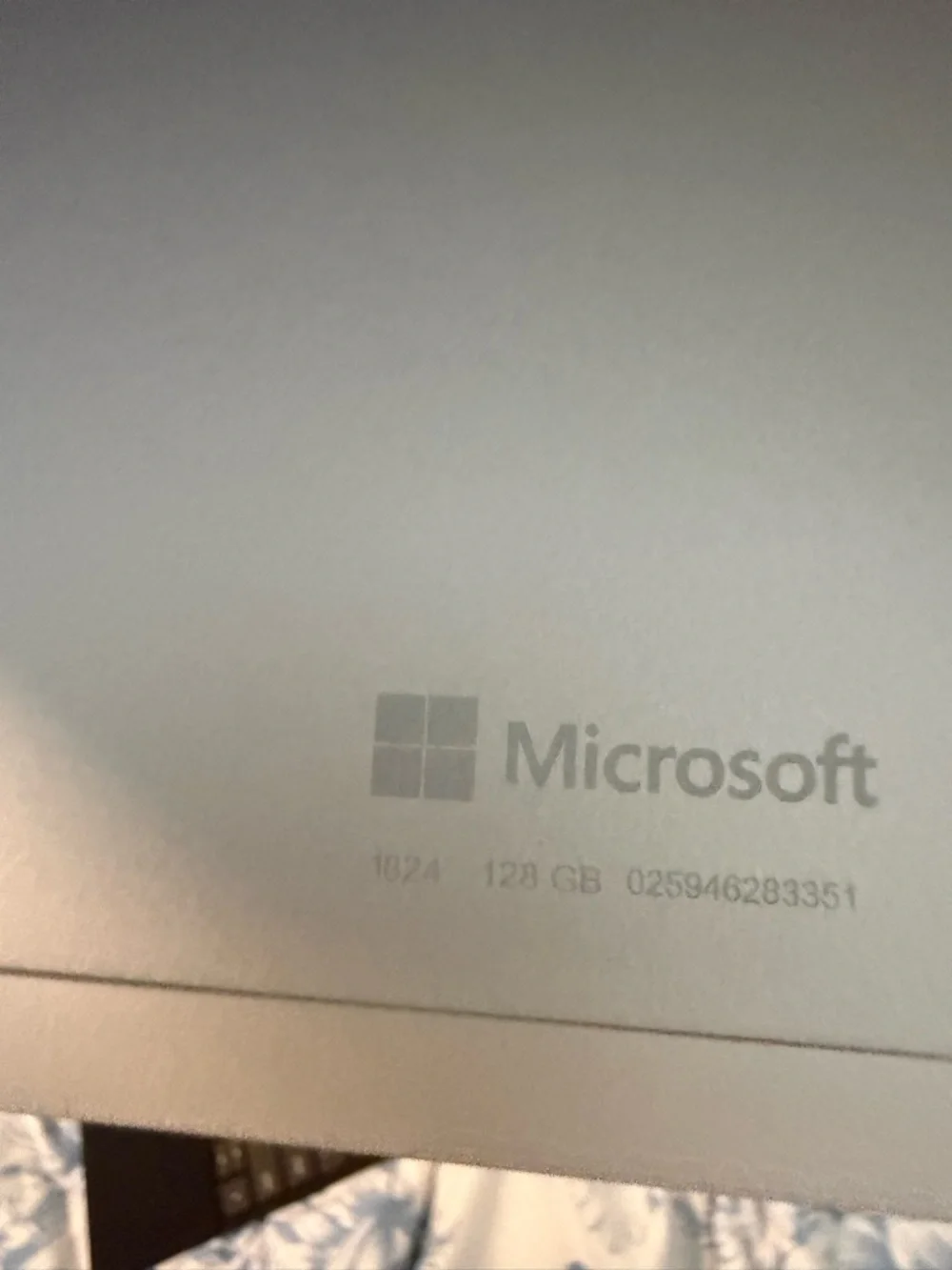Microsoft Laptop in Metallic Silver with Light Blue Logo